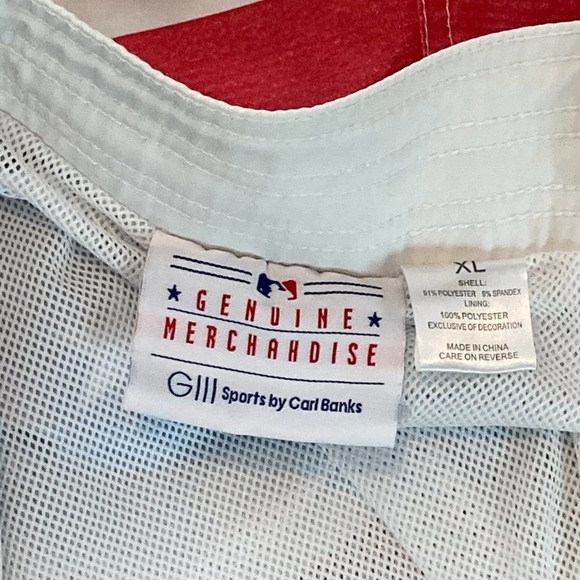 Boston Red Sox Carl Banks G-III authentic USA flag Swim Trunks size XL - Picture 3 of 3